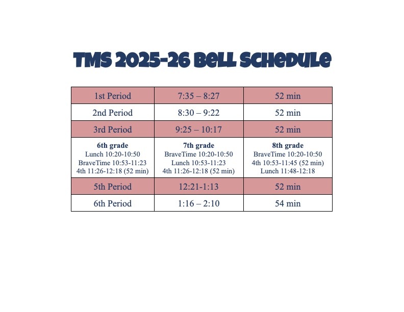 TMS Bell Schedule